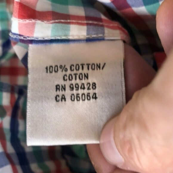 Bugatchi Mens Dress Shirt Medium Shaped Fit Long Sleeve Checkered Button Up Clas - Picture 8 of 14